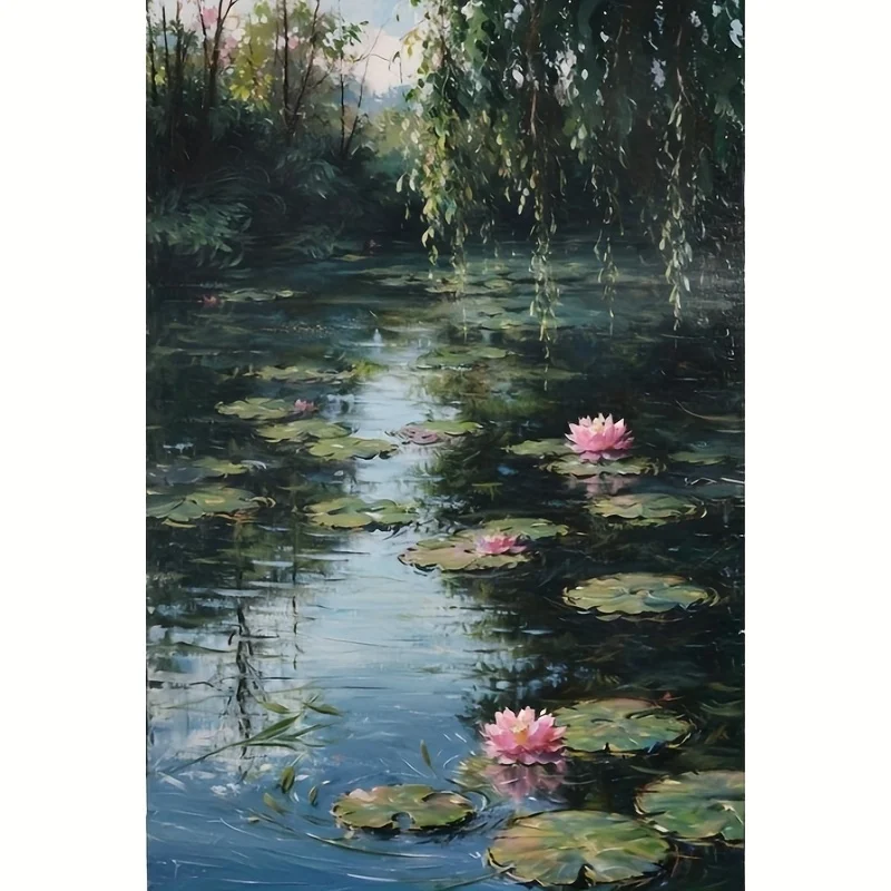 quebra-cabeca-de-500-1000-1200-2000-pecas-lirios-aquaticos-de-monet-lazer-e-entretenimento-ideal-para-iniciantes-decoracao-de-parede-para-casa