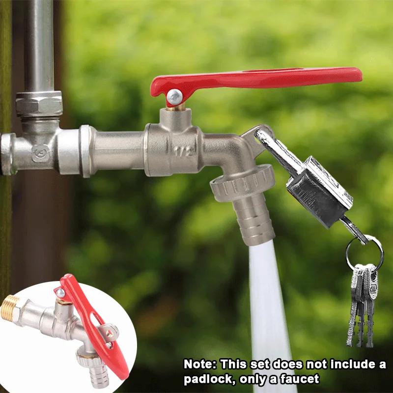 Смеситель для садового шланга с замком, 1/2 дюйма Смеситель для садового шланга с замком, 1/2 дюйма