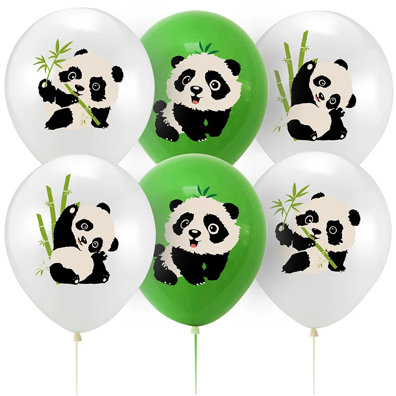 10pcs Cute Panda Latex Balloons Children Kids Birthday Party Decoration 12Inch Baby Shower Animal Inflatable Baloon Parties Supp