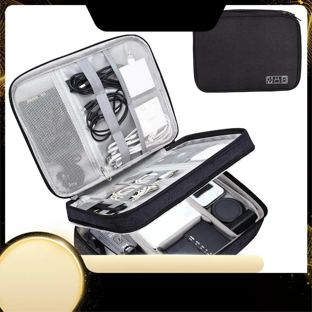 

Cable Storage Bag Digital Electronics Organizer For Travel, Portable Case For Cables, Chargers & Accessories