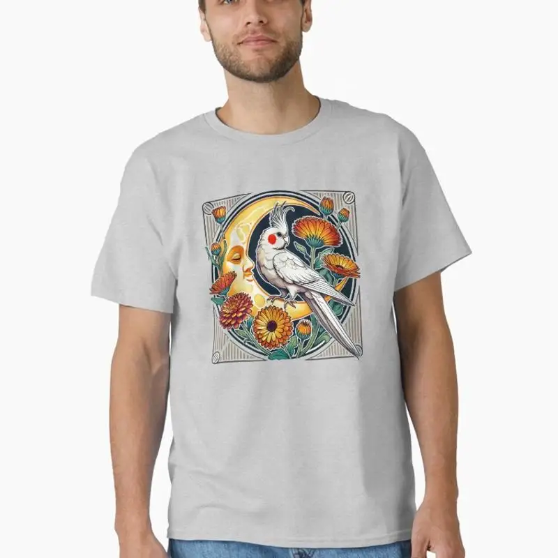Cute Cockatiel Kawaii Bird Illustration Pet Parrot Art Classic T-Shirt