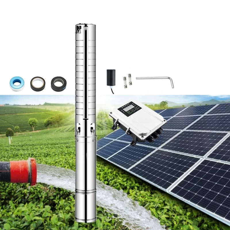 

4 Inch 4HP Solar River Deep Well Borehole Water Pump for Agriculture