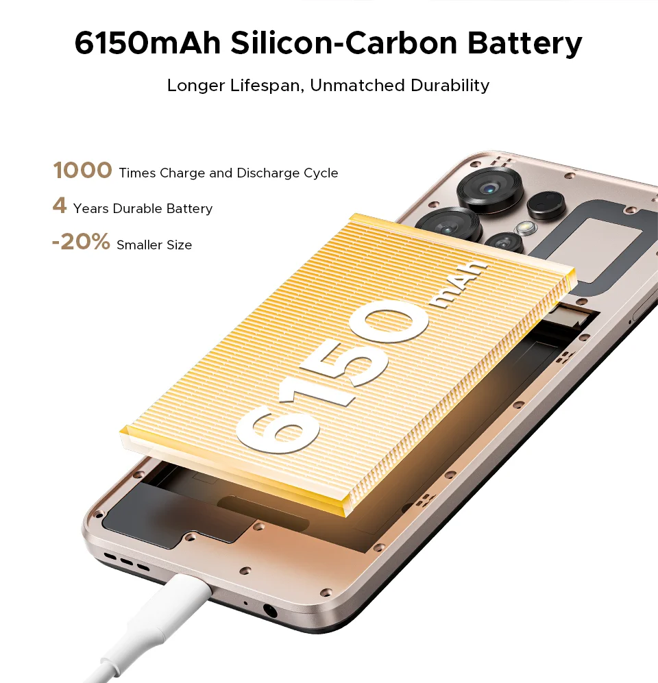 DOOGEE Note56 X Mobile Phone 8.45mm Slim Body 6.56" 90Hz Screen Android 16 6150mAh Battery Al Scene Recognition Smartphone