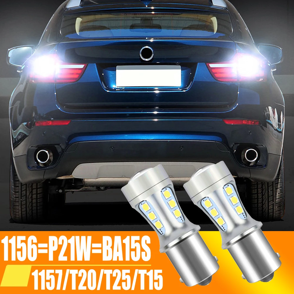 P21W Led Canbus 1156 BA15S Drl Diode Bulbs On Cars Backup Turn Signal Lamps Brake Reverse Lights T15 T20 T25 1157 P21/5W BAY15D