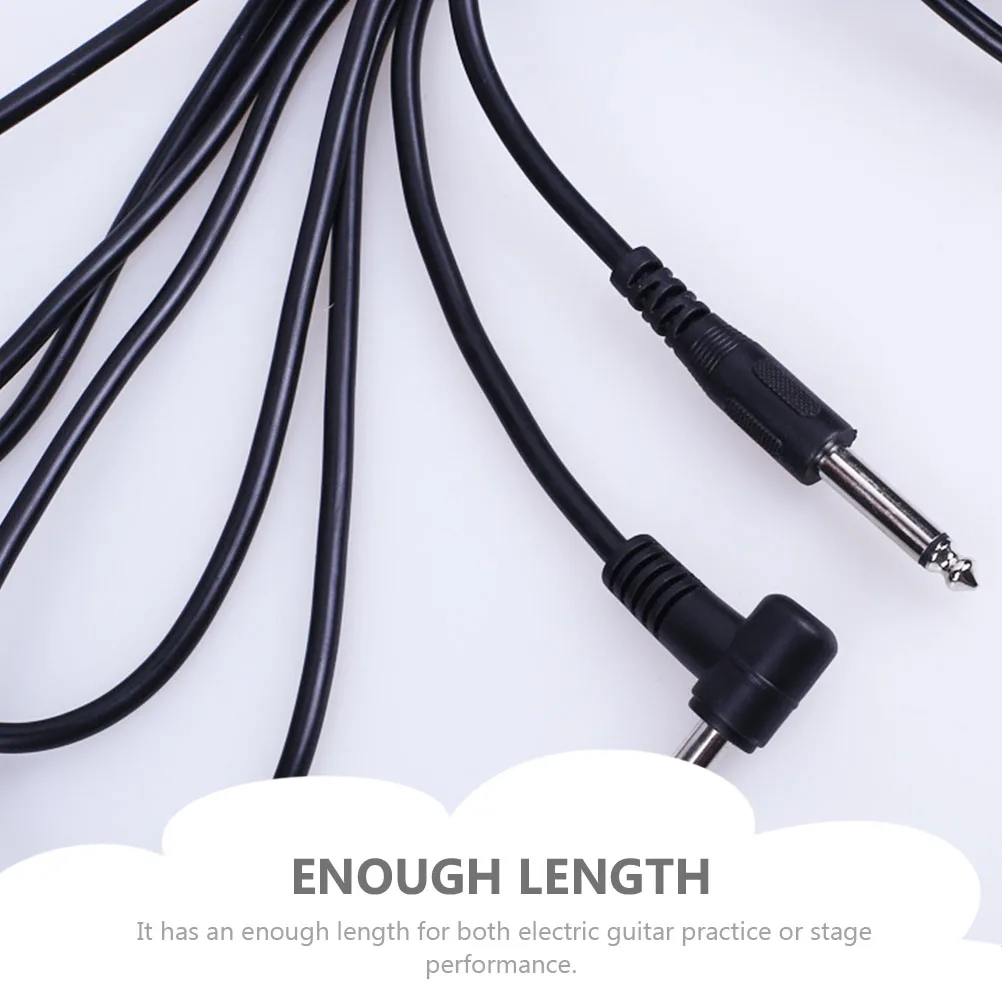 2pcs Electric Guitar Cable Audio Copper Wire Connect Durable Transmission Stable Performance Oxidation Resistance Long Use Time