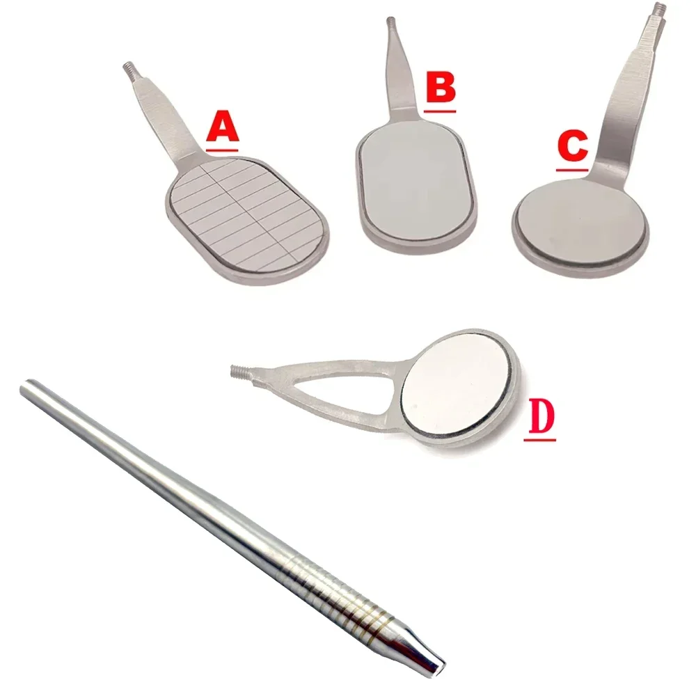 

Fog-Free Rhodium Dental Mirrors - Durable Stainless Steel Oral Tools Long Shape Reusable Mouth Reflectors for Clinics