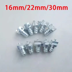 2pcs 16/22/30mm Electric Drill Pipe Dredge Spring Cleaner Adapter Male And Female Connecting Rod Cleaner Machines Head Connector