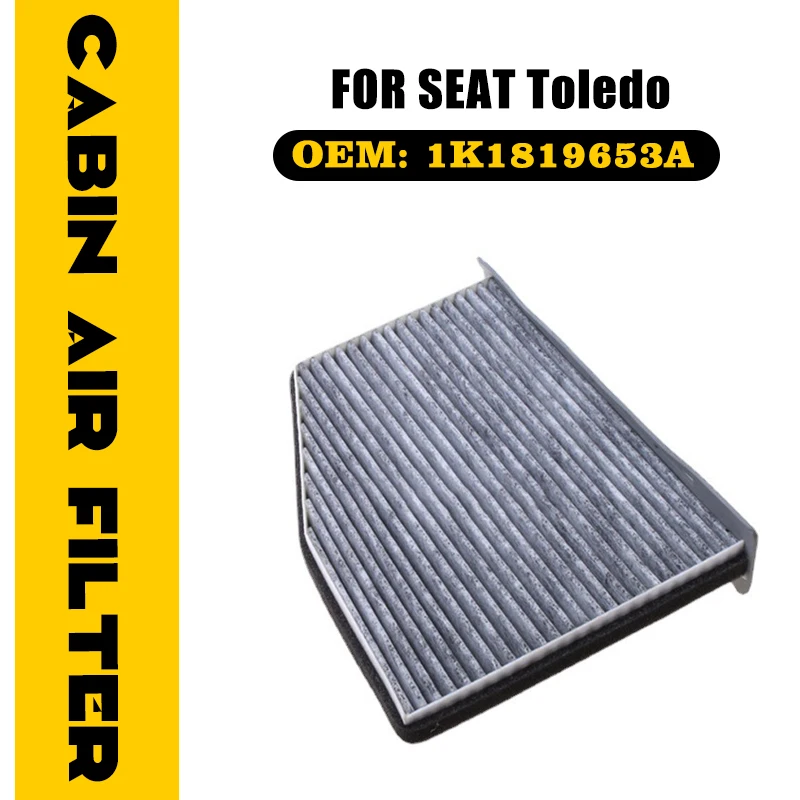 

LHD Car Activated Carbon Air Filter For SEAT Toledo 5P2 2004-2009 5P 2005 2006 2007 2008 Charcoal Lined Accessories 1K1819653A