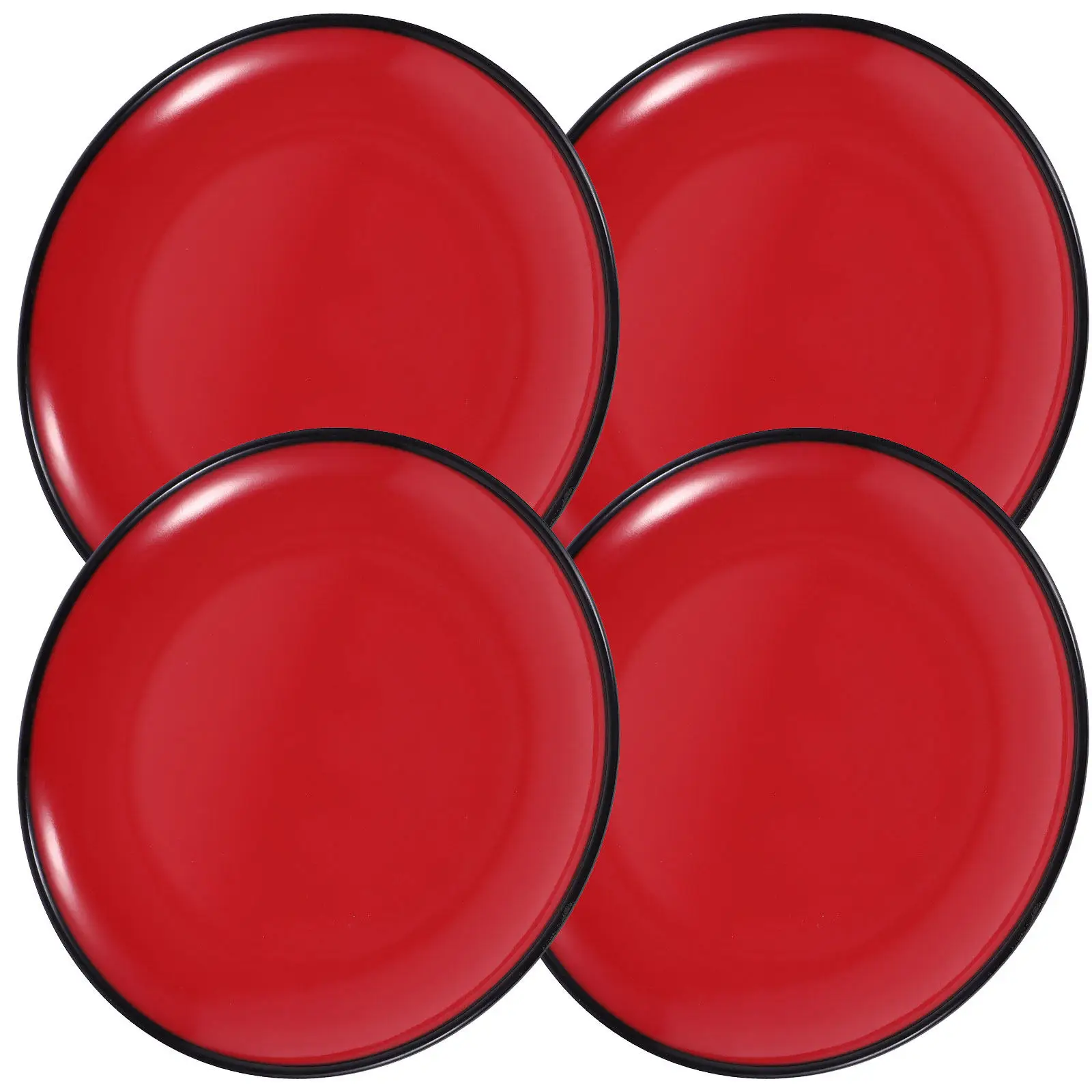 

Набор из 4-х круглых меламиновых тарелок для фруктов, десертов, салатов и закусок, портативные, легкие, для кухни, пикников, вечеринок и отдыха на природе