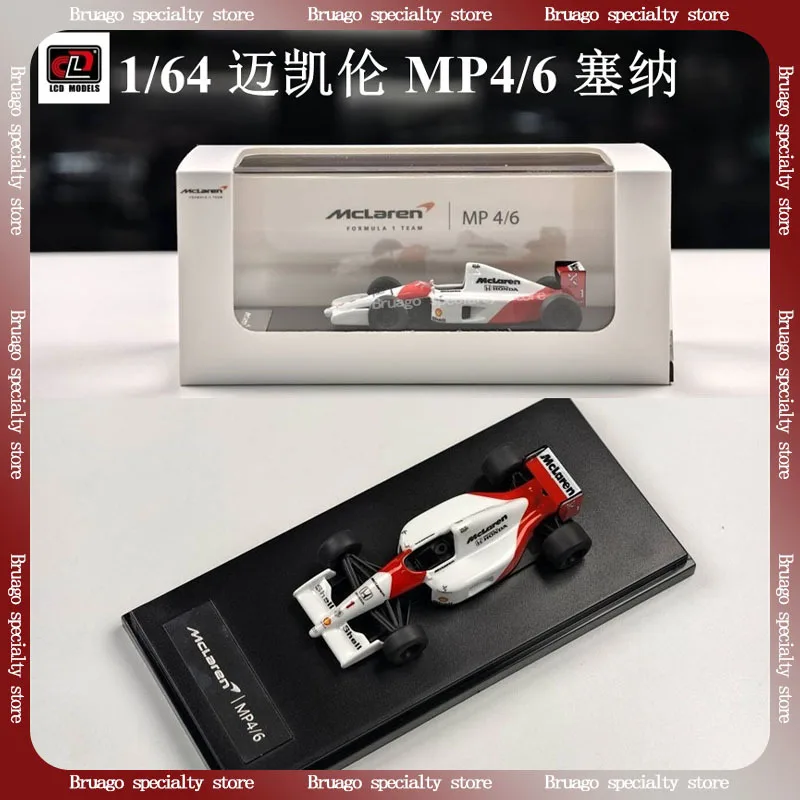 Lcd 1:64 Mclaren F1 Mp4/6 Micro Exquisite Senna Car Model Simulation Alloy Display Car Model Room Ornament Boy Birthday Car Gift