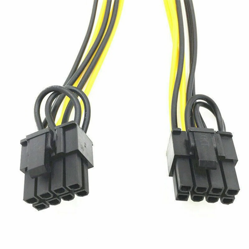 18AWG 8Pin To Dual 8Pin(6+2) Power Cable GPU Power Cable For Tesla K80 M40 M60 P40 P100 ,20CM