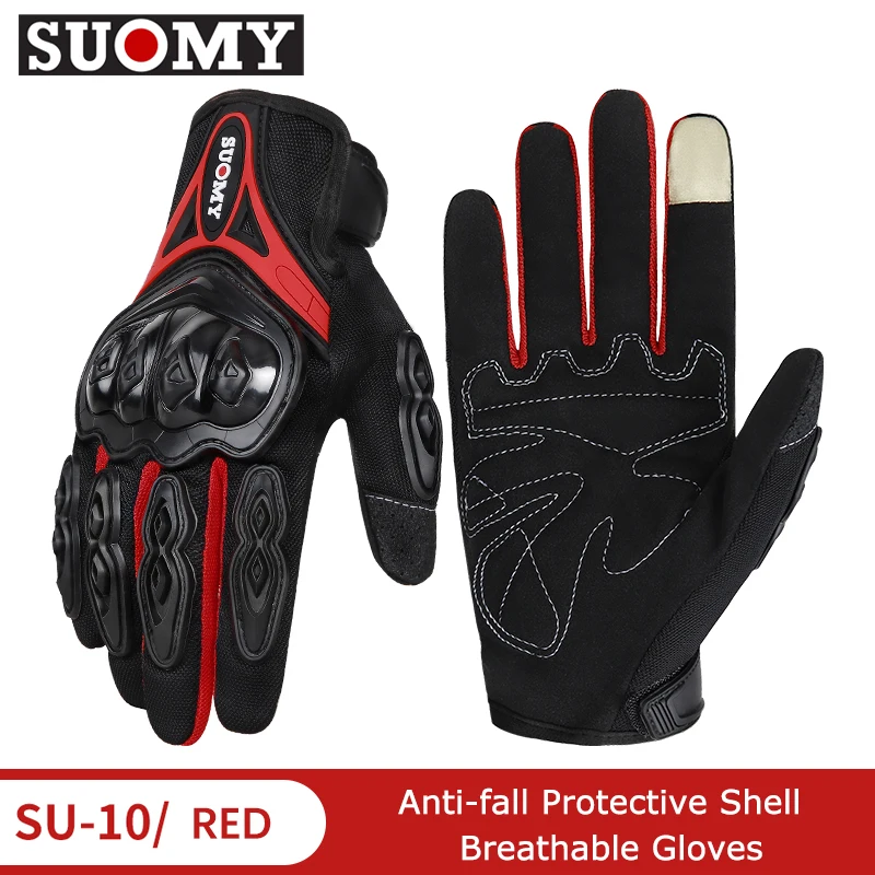 

SUOMY Motorcycle Riding Gloves Men Women Touchscreen Motocross Gloves Anti-fall Summer Motorbike Gloves Breathable Cycling Glove
