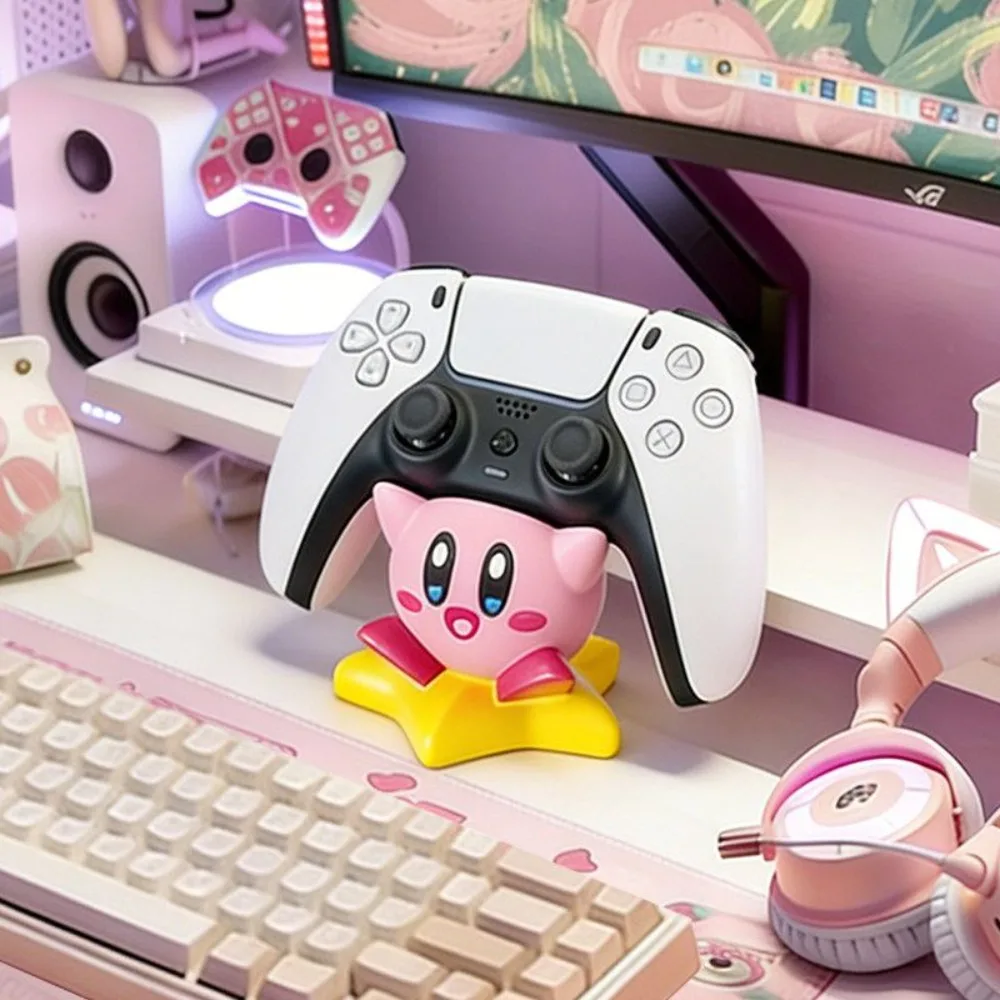 Cute Kirby Game Controller Stand, Desktop Gamepad Holder, Console Storage Rack, Room Decor, Boys Girls Gift