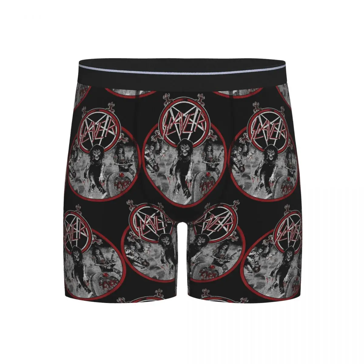 

Long Boxer Underpants Shorts Heavy Metal Rock Slayer Live Undead Panties Male Soft Underwear for Homme Man Boyfriend Gifts