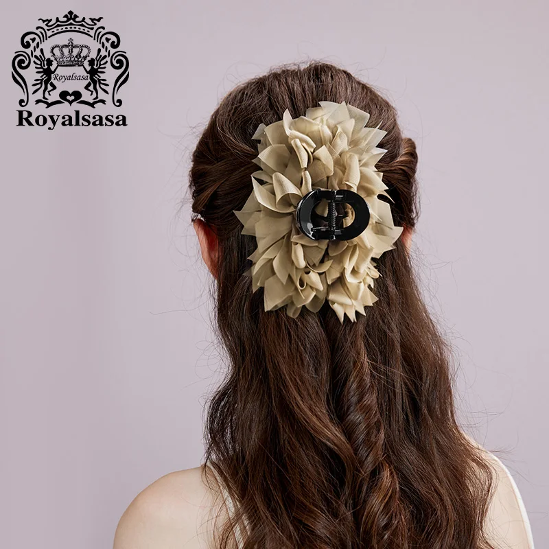 large-size-royal-sasa-hair-accories-ele-ark-clamp-fabric-hair-ips-sweet-charming-bun-hairpins-fairy-t-headwear