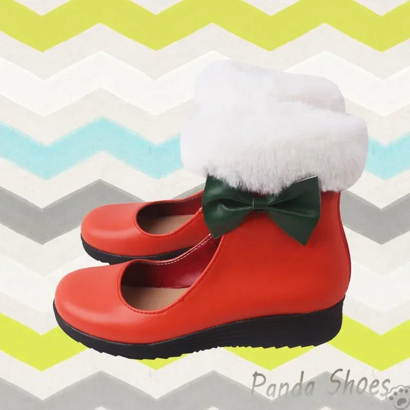 Bungo Stray Dogs Izumi Kyoka Scarpe Cosplay Gioco Anime Stivali pelosi rossi BSD Costume Cosplay Prop Scarpe per Con Festa di Halloween