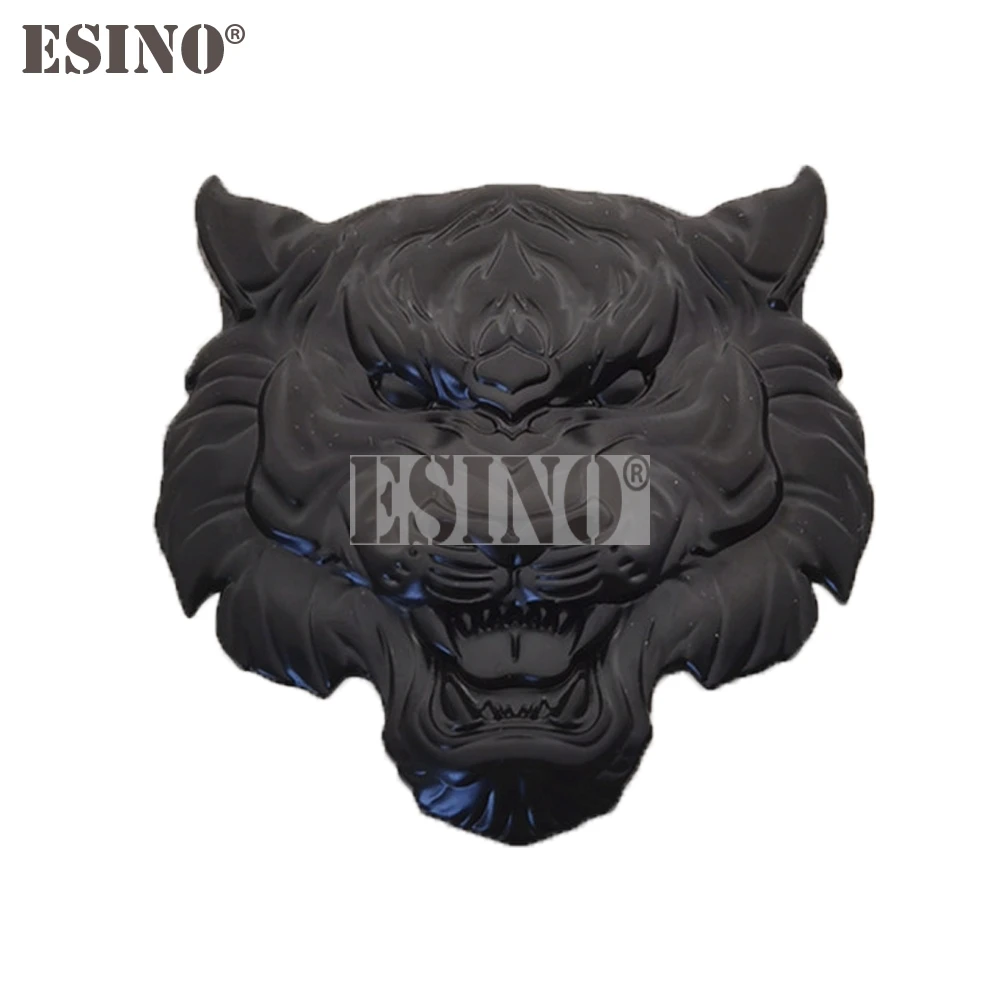 Car Styling 3D Funny Angry Cruel  Fashion Tiger Metal Chrome Zinc Alloy Adhesive Emblem Decorative Badge Sticker Auto Accessory