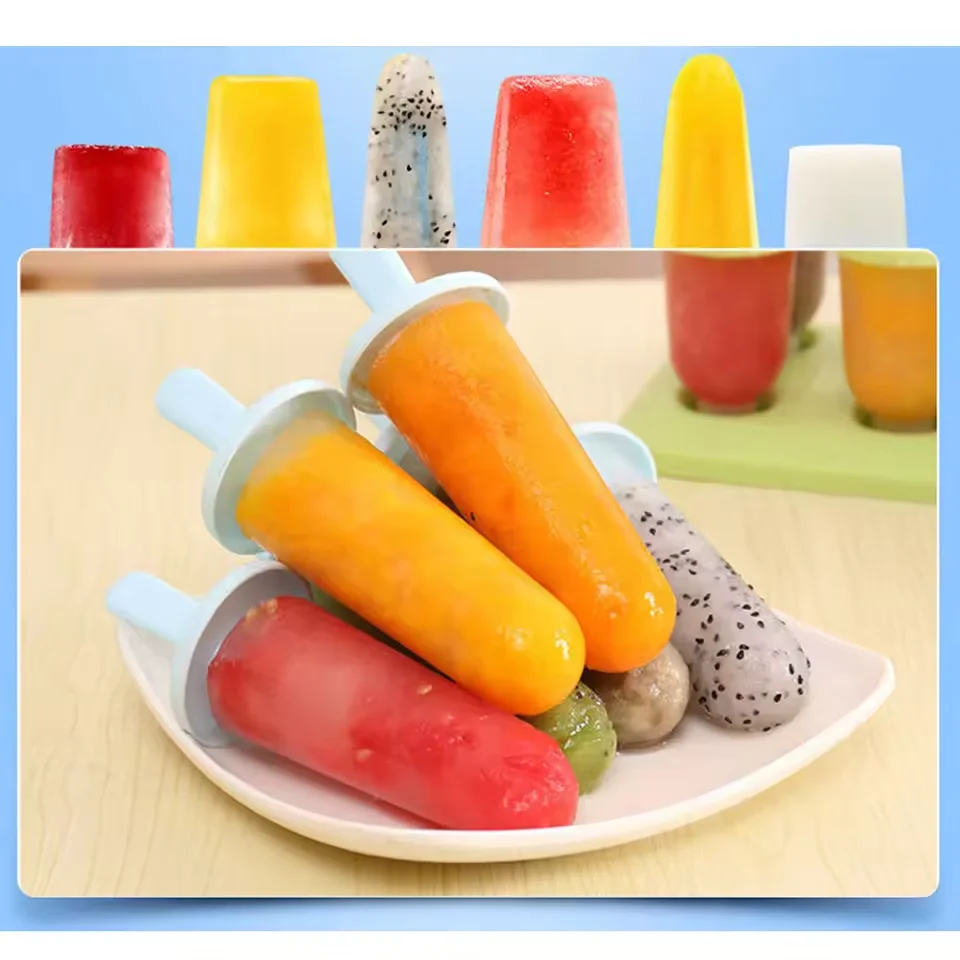 Ice Cream Molds Food Grade DIY Ice Cream Molds with Stick Homemade Easy To Fall Off ice Cream Molds DIY Ice Cream Kitchen Tools