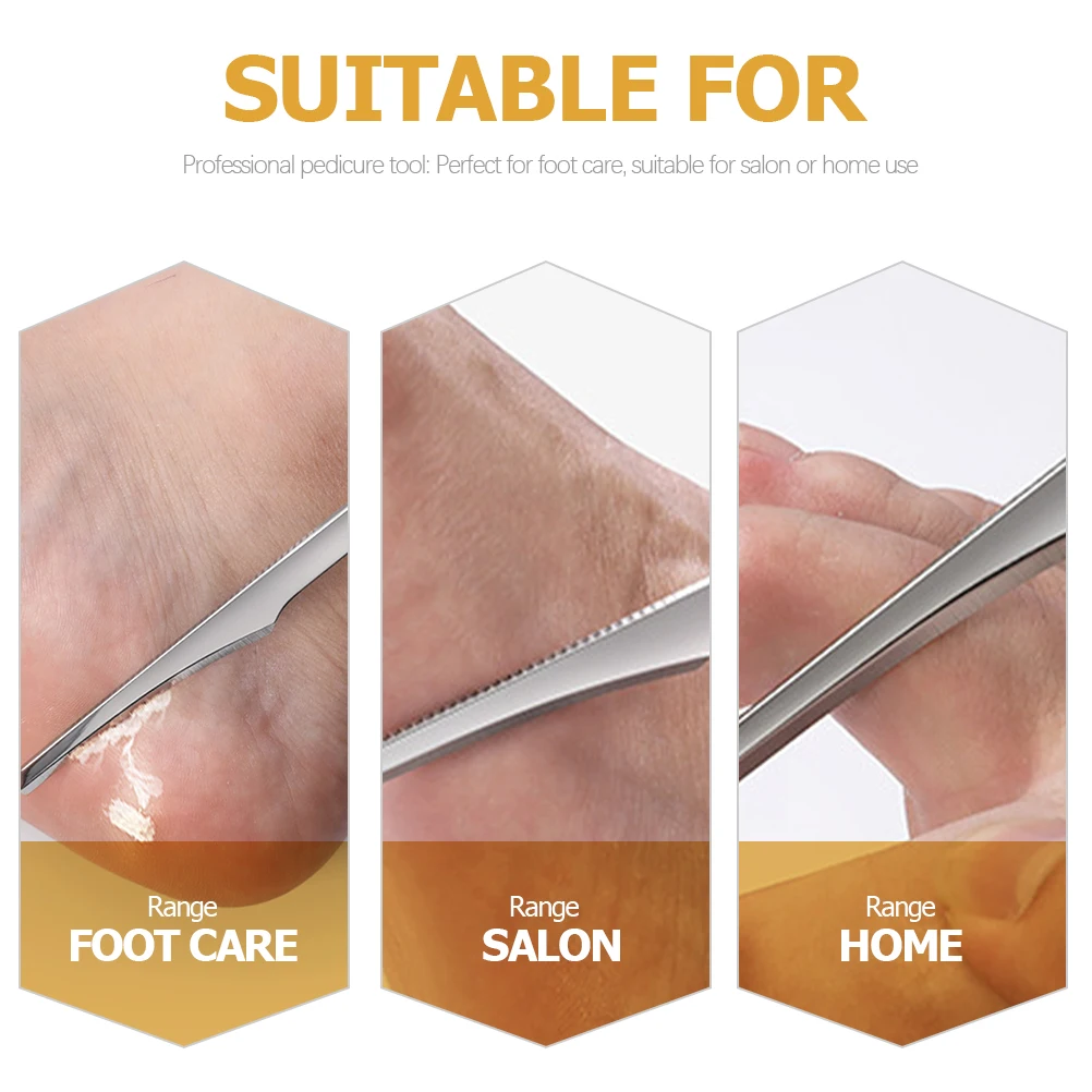 

3pcs Stainless Steel Pedicure Tools Multi-Functional Foot Callus Remover Dead Skin Scraper Professional Foot Care Trimmer Kit
