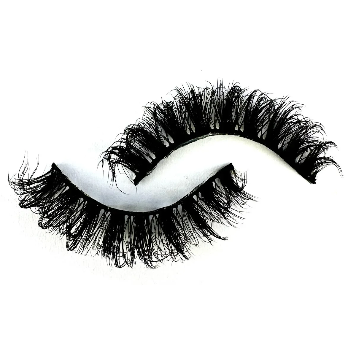 새로운 10 쌍 하이브리드 D 컬 짧은 푹신한 속눈썹 3D 밍크 속눈썹 자연 긴 부드러운 얇은 크로스 가짜 속눈썹 메이크업