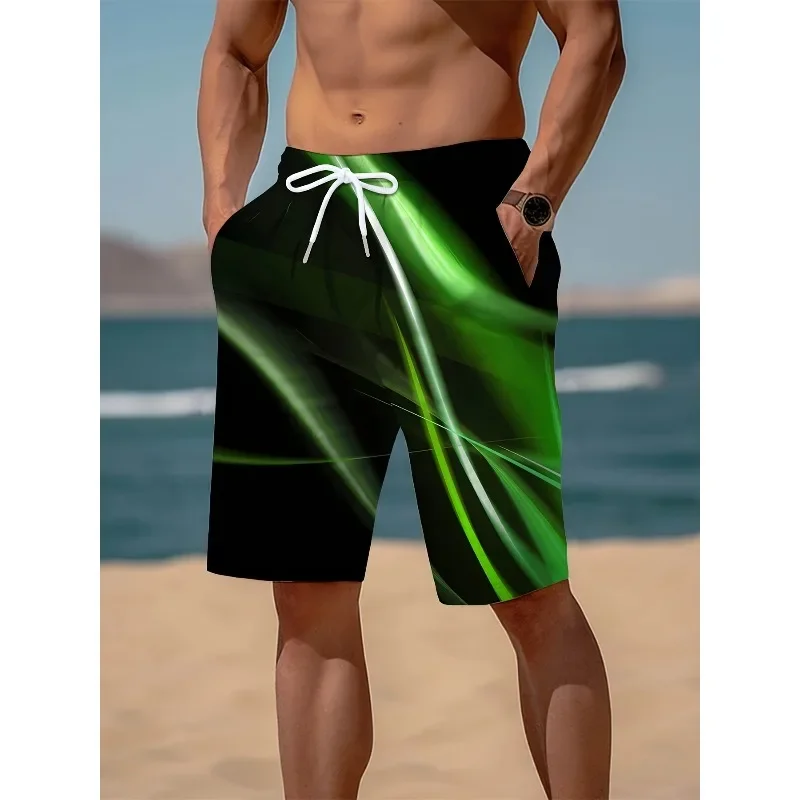 

Мужские модные спортивные шорты, пляжные шорты на шнурке для летнего отдыха на пляже