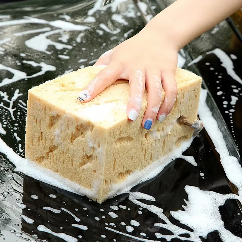 

Основные инструменты для чистки автомобиля Мягкая губка с перекрестным узором Высоко впитывающая и не требующая полоскания Легко захватывается и предотвращает скольжение