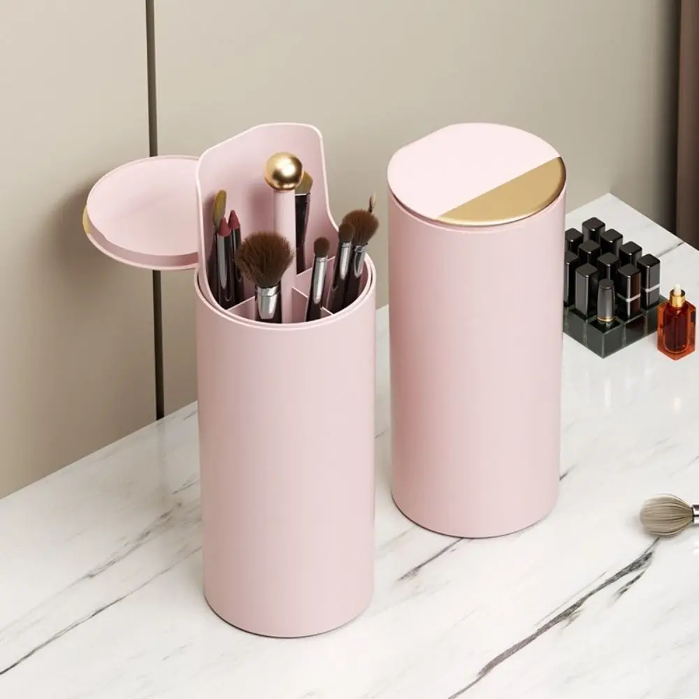 

4 Slots Automatic Lifting Makeup Brush Holder Large Capacity Dust-proof Makeup Brush Organizer Plastic Waterproof