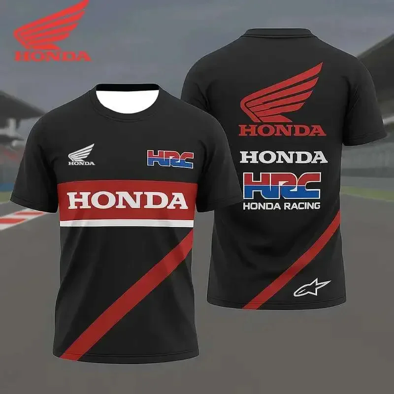 

Men's Honda Summer T-Shirt Short Sleeve Simple Minimalist Quick-Dry Sports Motorcycle Racing Car Brand