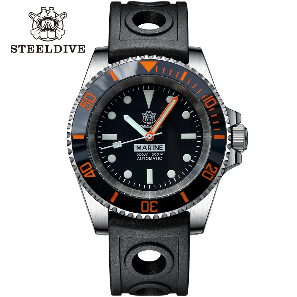 NH35 Water Ghost Mechanische Uhr Für Männer Tauchen SD1954C STEELDIVE Super Leuchtende 30Bar Wasserdichte Retro Dive Armbanduhren