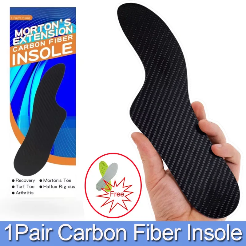 New 3K Carbon Plate Insoles-Morton's Extension Rigid Carbon Fiber Insole Insert-1.2mm Arthritis Orthopedic Insoles-Wiht Box