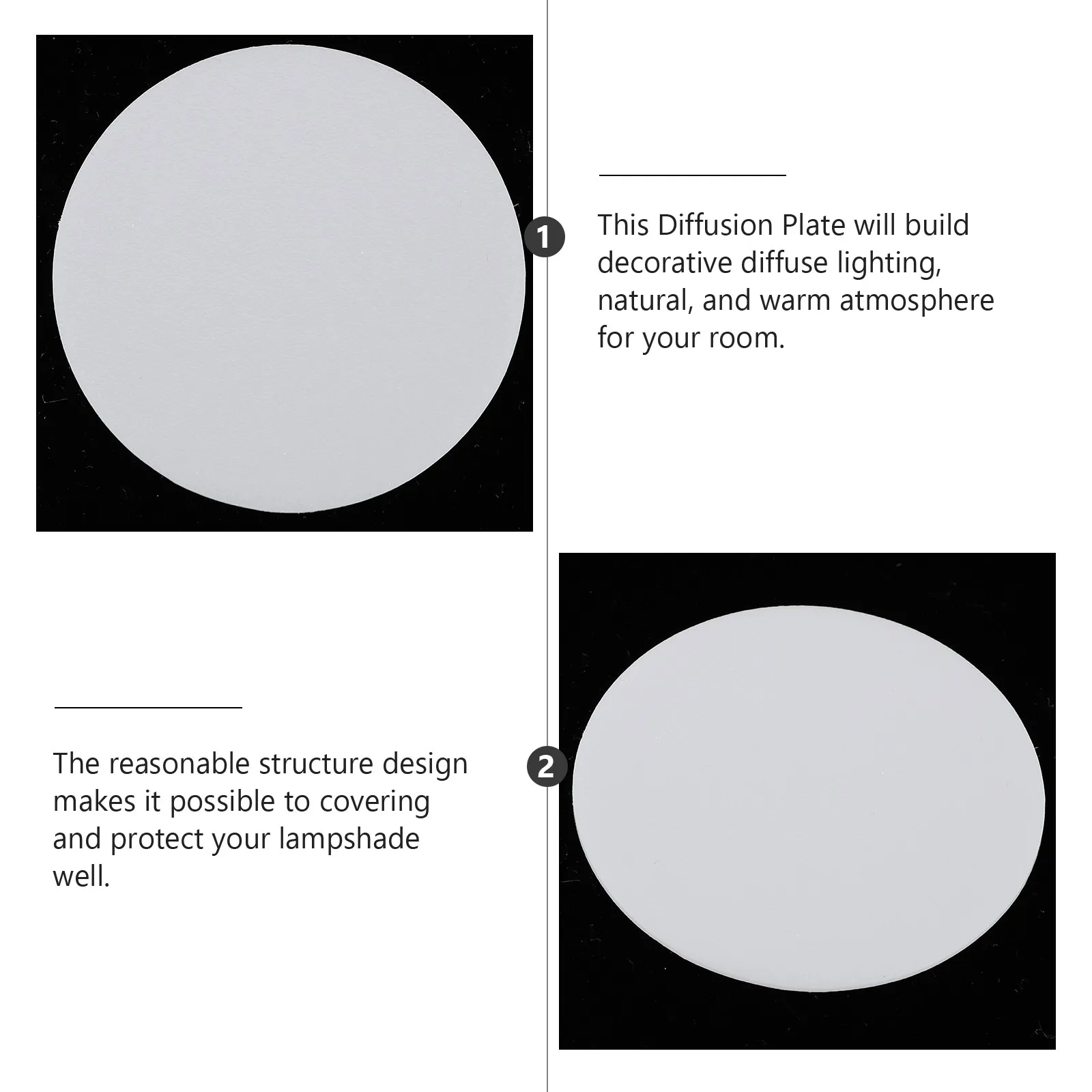 

20Pcs LED Downlight Diffuser Plates Stable Pc Material Dustproof Anti-Dazzling Diffusion Sheet for Lamp Shade Covers