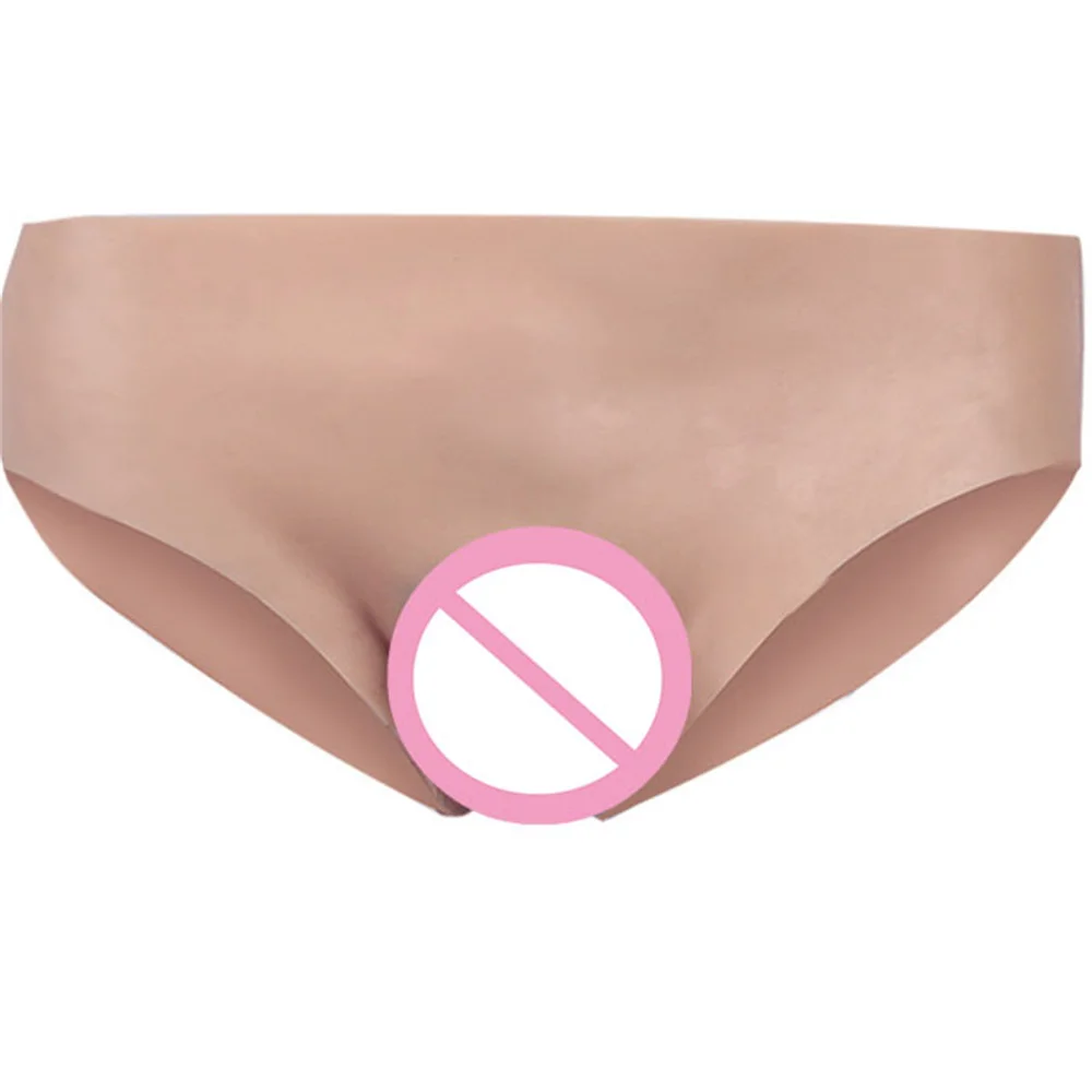 Men Silicone Fake Vagina Underwear Panties Hiding Gaff Penetratable Realistic Pussy for Crossdresser Transgender Shemale