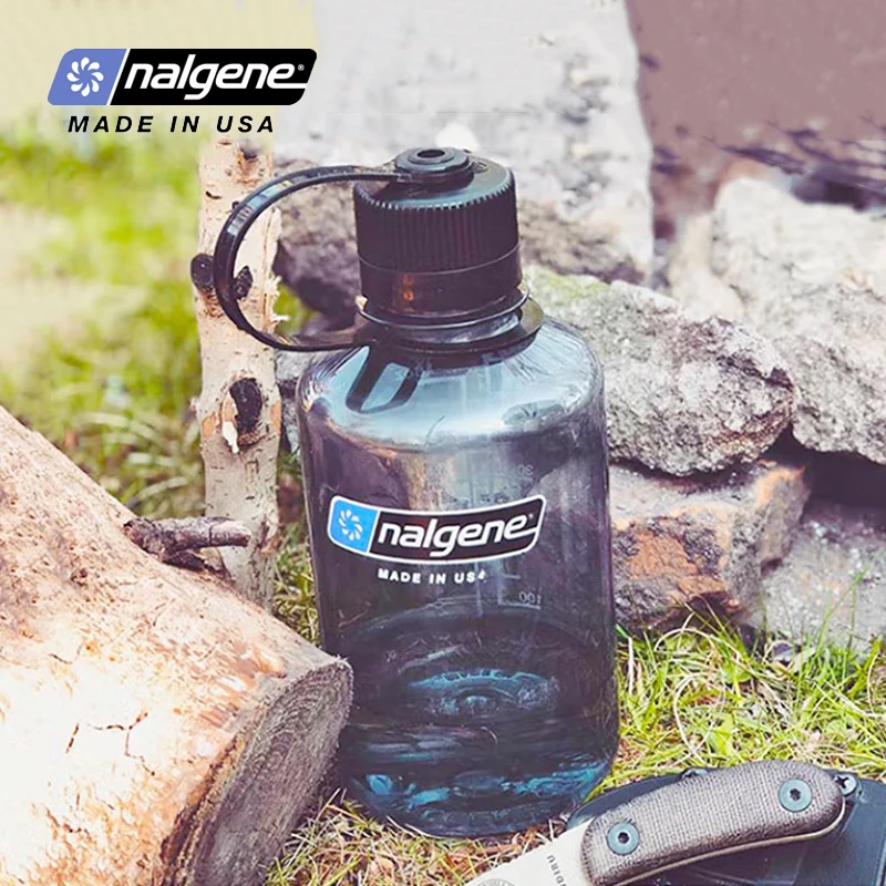 Nalgene-Outdoor Narrow Mouth Water Bottle, Sports Bottle, Camping, Hiking, Student, Kids, Drinking Bottle, 500ml