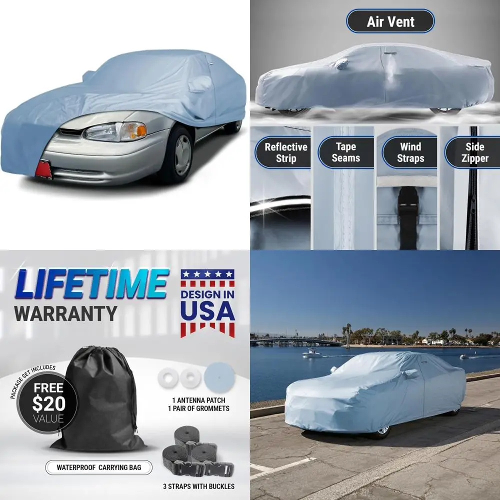 

Водонепроницаемый чехол для автомобиля Prizm Heavy-Duty 1998-2002 годов выпуска – индивидуальная подгонка для использования в помещении/на улице, защита от УФ-излучения, с ремнями и сумкой для хранения