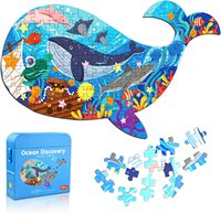 Hahowa Unique Animal Puzzle Children Jigsaw Puzzle Toy With Paper Gift Box Montesorri Education Games Toys Gifts For Kids Child
