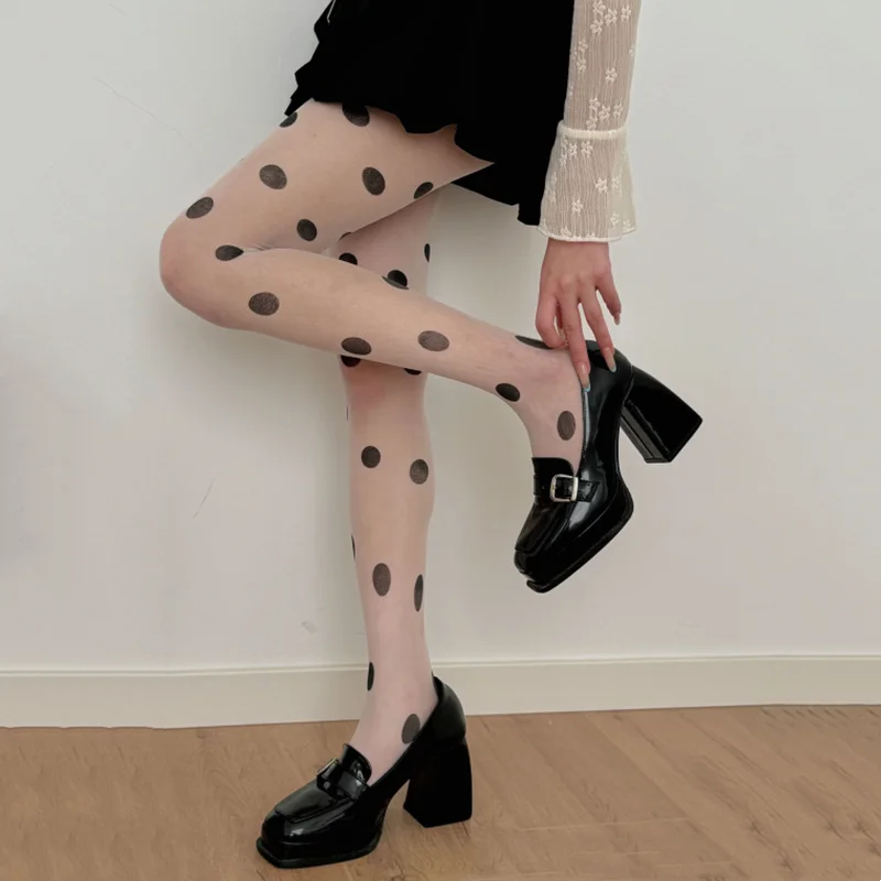 

Polka Dot Tights Pantyhose Women Thin Slim Stockings Women Tights JK Girl Thigh High Stockings Pantyhose Tights Female Hosiery