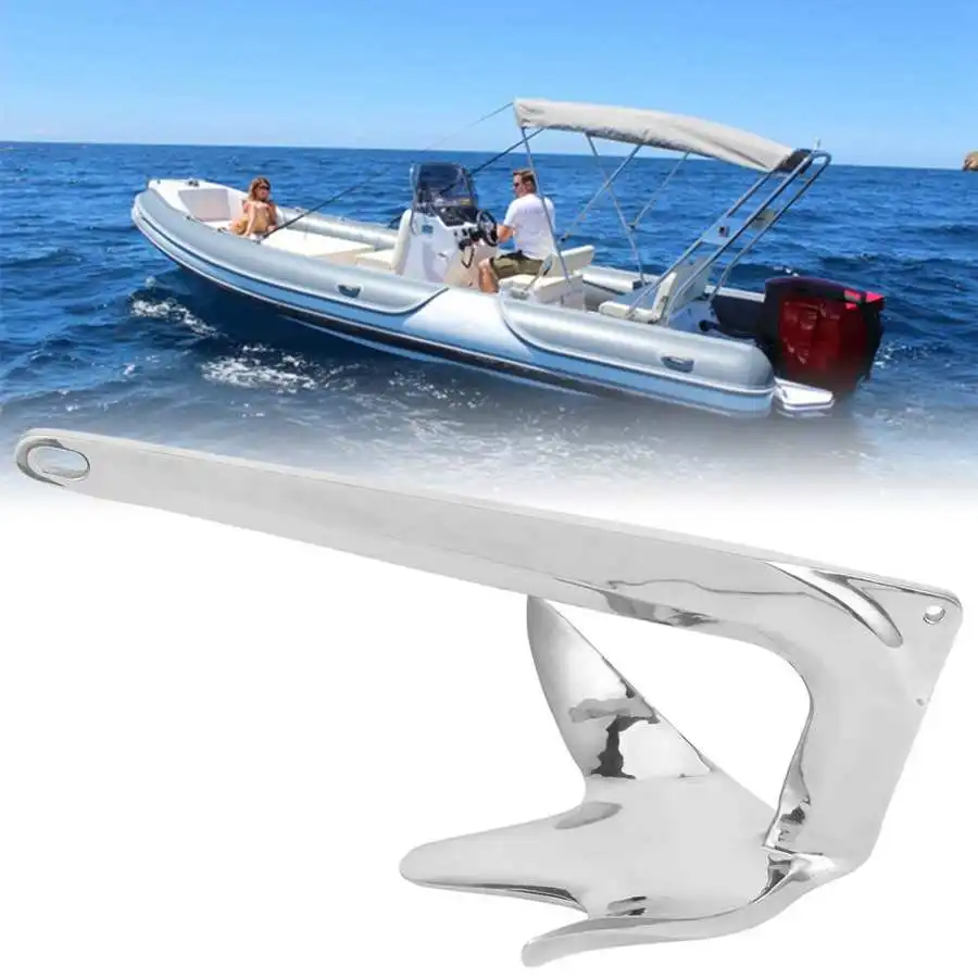 Garra de anclaje de acero inoxidable 316 para barco, Grapnel para Kayak, yate, Hardware marino, 11lb/5kg