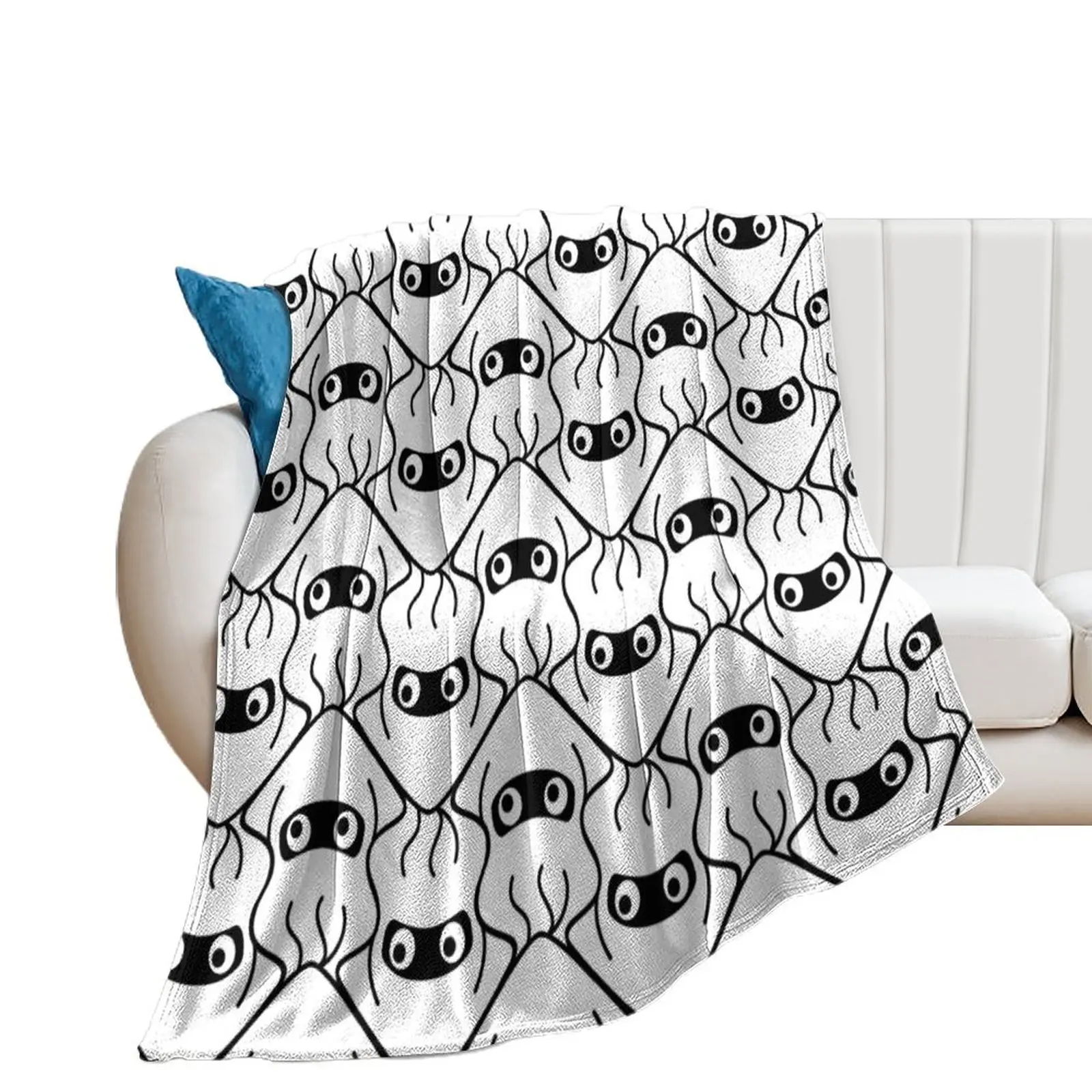 White Blooper Throw Blanket Polar Luxury Designer for babies For Sofa Thin Blankets