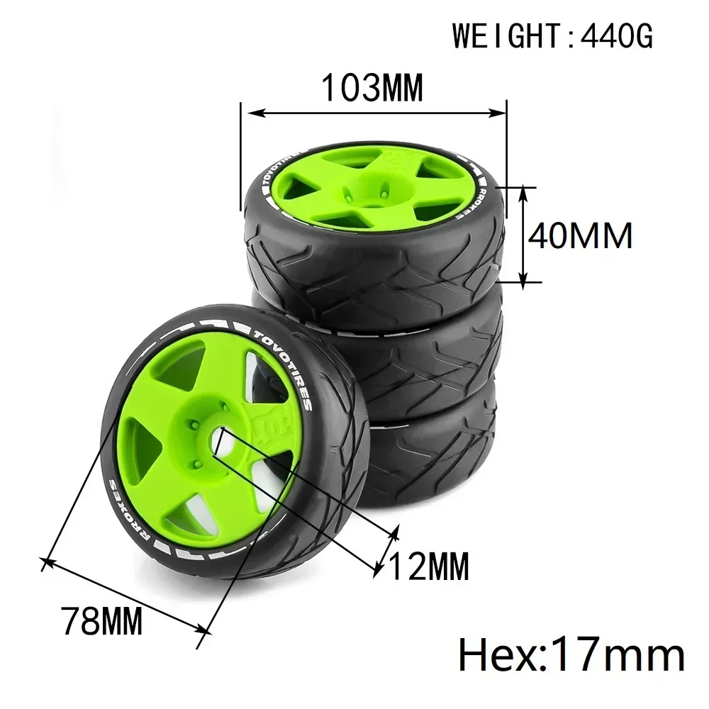 

PigRC KKRC 103mm 1/8 Scale RC Off-Road Buggy Tires Wheel 17mm Hex for ARRMA Redcat Team Losi Kyosho VRX HPI WR8 HSP Hobao