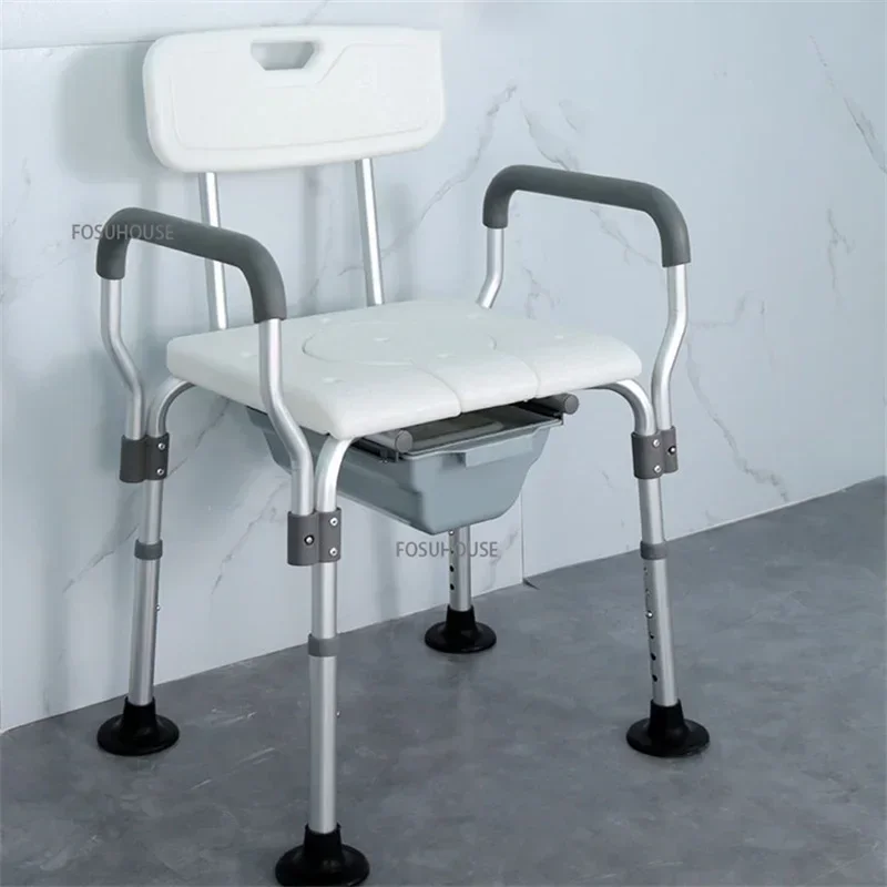 Anti-slip Bath Chair Squatty Potty and Shower Chair 6 Gears Height Adjustable Elderly Safe Seat Shower Stool Home Furniture M