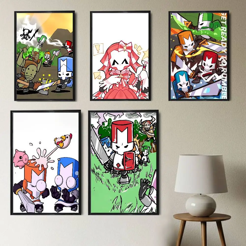 

Art cute cool Castle Crashers Poster Prints Wall Art Painting Picture Gift Living Room Bar Restaurant Dec Sticker Large