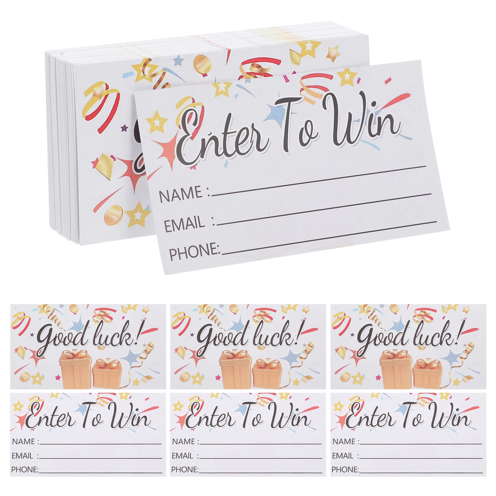 

200pcs Raffle Blank Entry Cards Custom Paper Student Drum Spinner Tickets For Raffle Contest Supplies DIY Decoration