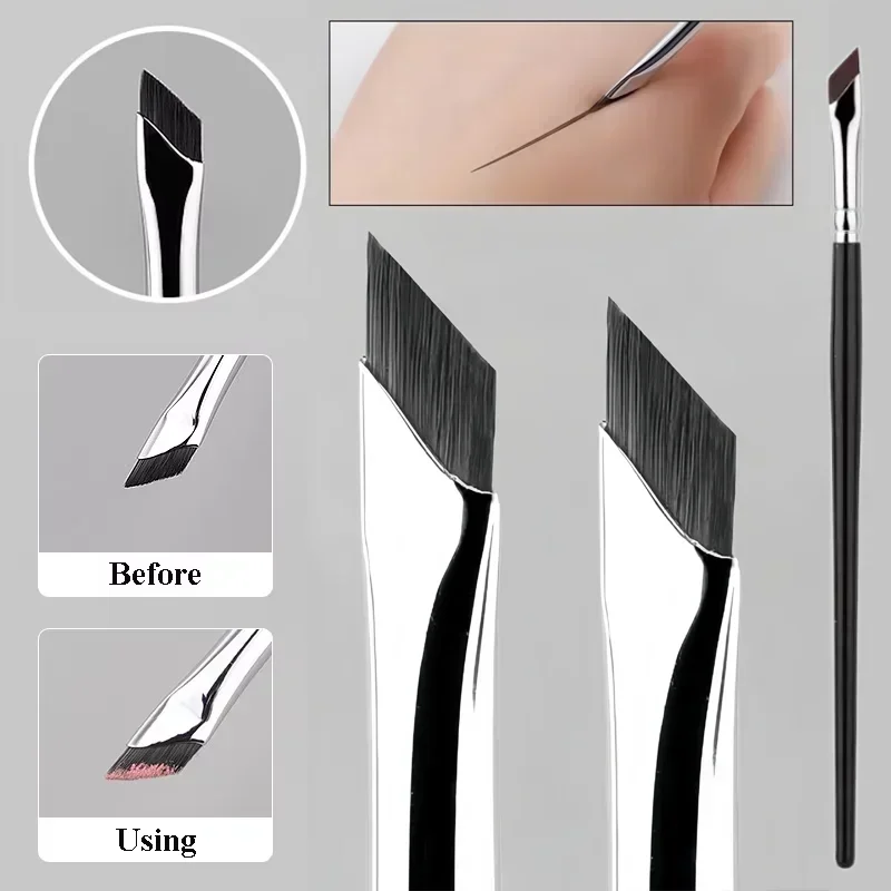 Upgrad Blade Eyeliner Brush Ultra Thin Fine Angle Flat Eyebrow Brushes Liner Brow Place Makeup Detail Brush Precise Detail Brush