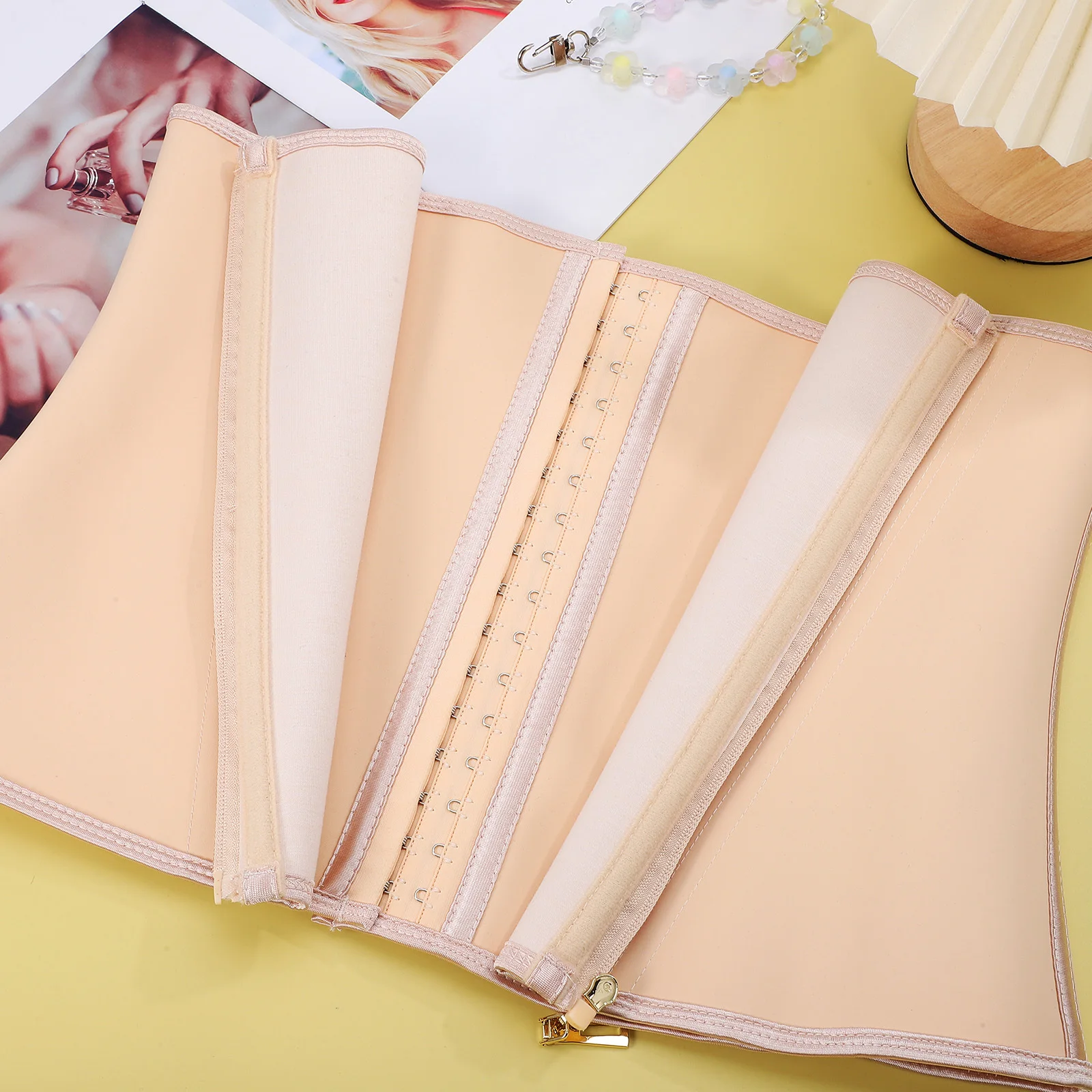 

Corset Shapewear Size S Waist Trainer Zipper Tummy Control Waist Cincher Comfortable Corset Bodysuit Body Shaper Bodysuit