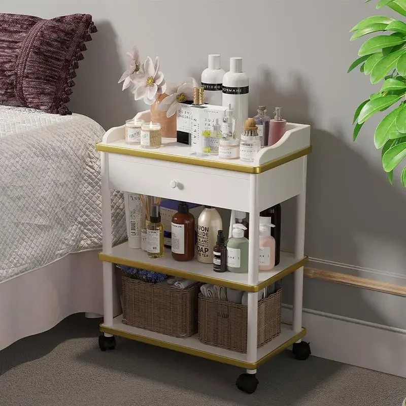 

Beauty Room Wagon Trolly Salon Barber Station Cosmetic Table On Wheels Wine Trolley Cosmetologist Utility Cart Furniture Wood