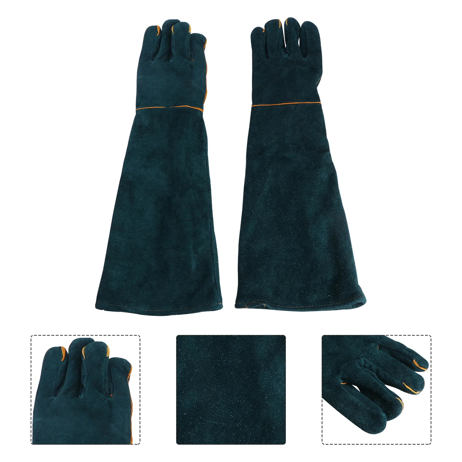 

Wear-resistant Gloves Microwave Fireproof Working Long Sleeve Lengthen Soldering Welding