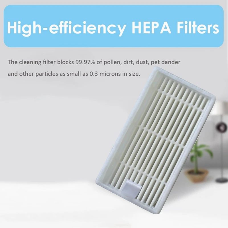 For Midea VCR04W Robot Vacuum Cleaner Replacement Parts Accessories Kit Washable Side Brush Hepa Filter Mop Cloth