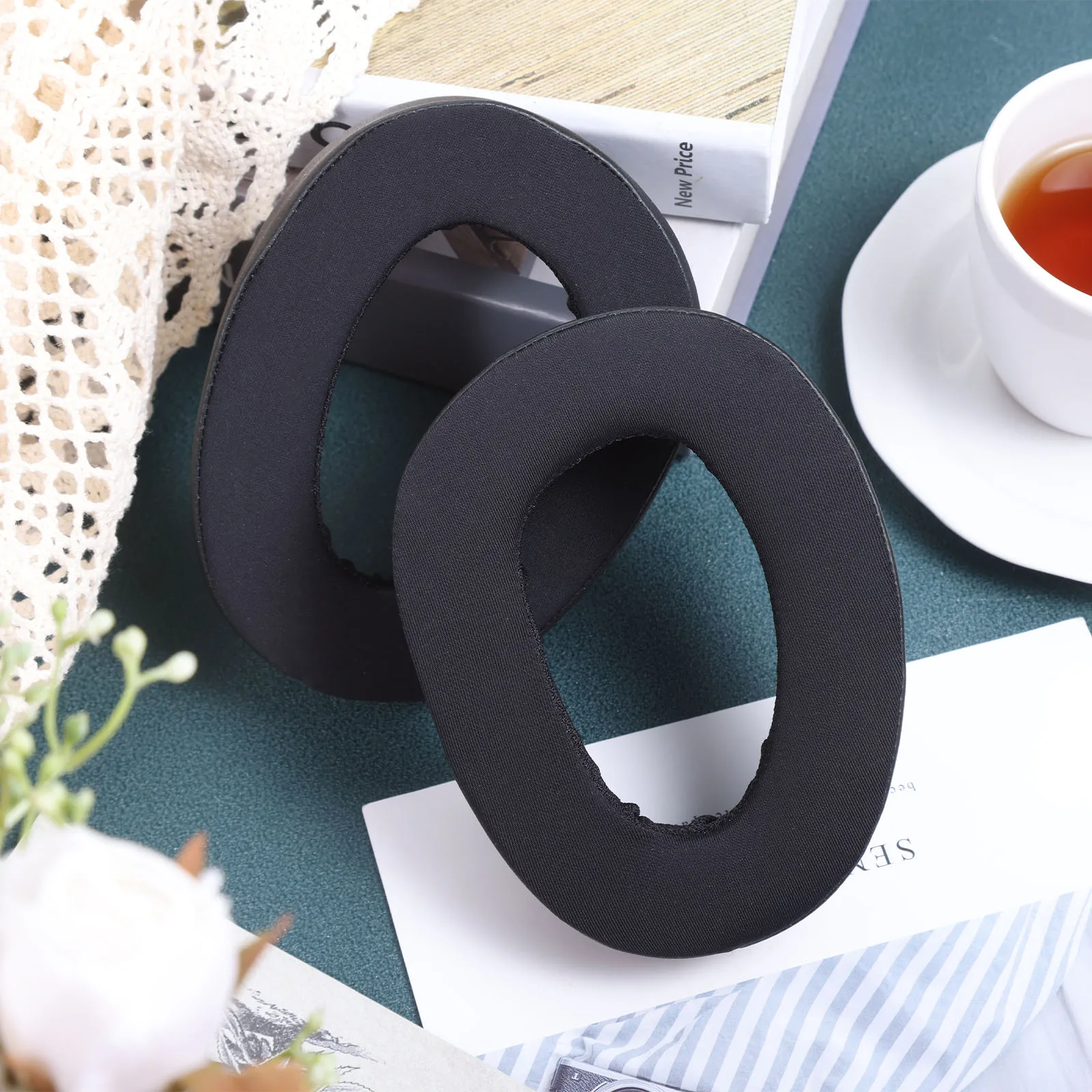2 pezzi/paia accessori di ricambio per tappi per le orecchie, copertura in spugna per auricolari montata sulla testa, parti di ricambio per cuscinetti per auricolari, copertura protettiva per auricolari