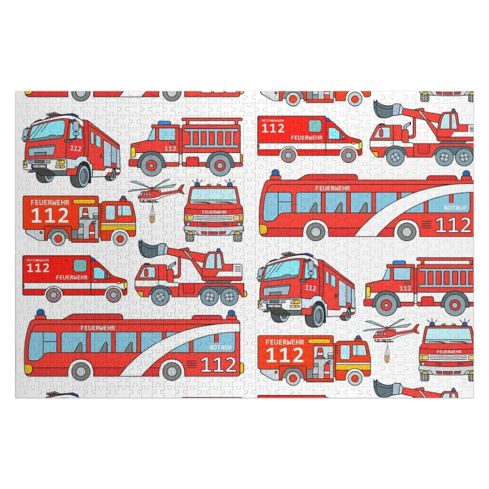 

Vehicles fire department Germany Jigsaw Puzzle Customized Kids Gift Custom Gifts Custom Name Wood Personalized Photo Gift Puzzle