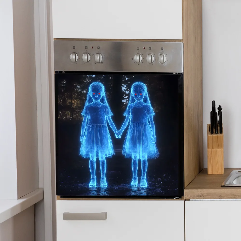 

Halloween Horror Decoration Stickers Hand in Hand with Little Girl Glass Cabinet Kitchen Home Decoration Wall Stickers Stickers